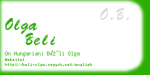 olga beli business card